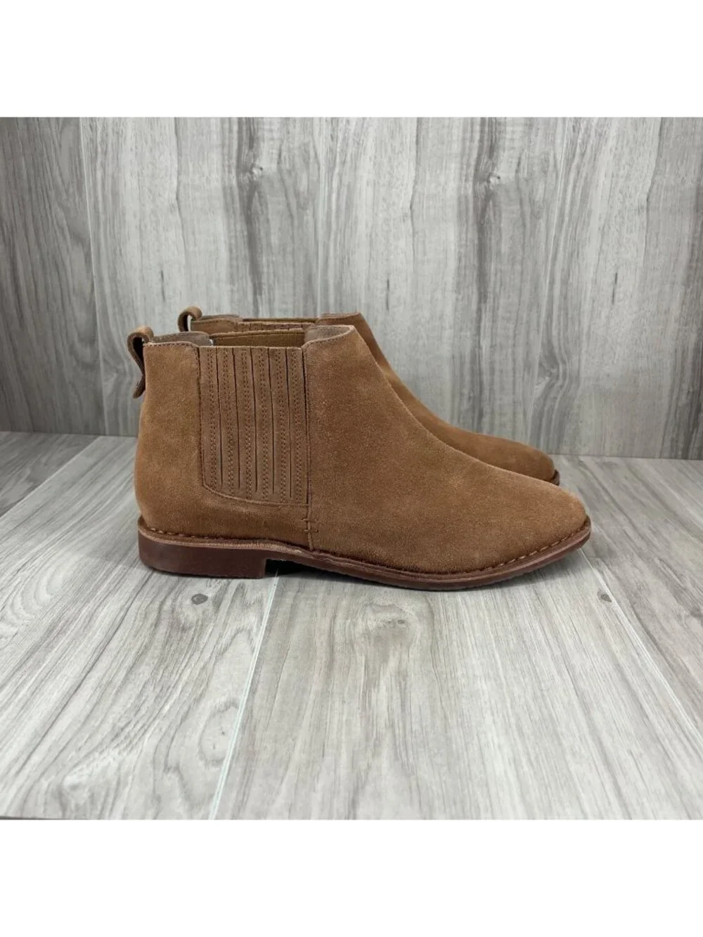 Seychelles Ankle Boots Womens 10 Brown Suede Slip On Chelsea Booties